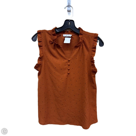 Top Sleeveless By Mine In Polkadot Pattern, Size: S