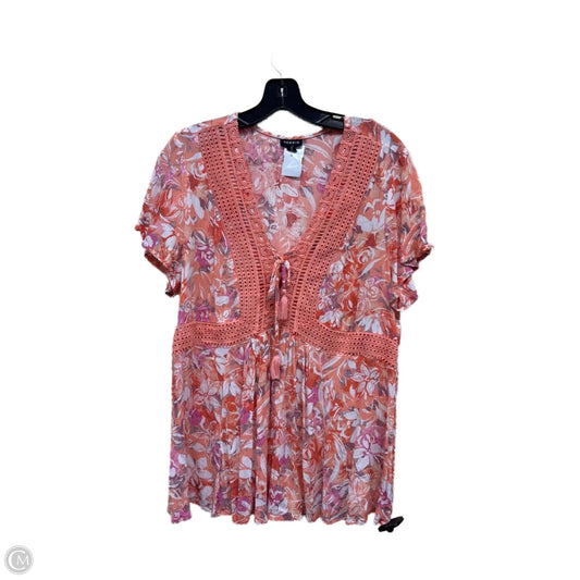 Top Short Sleeve By Torrid In Floral Print, Size: 1x