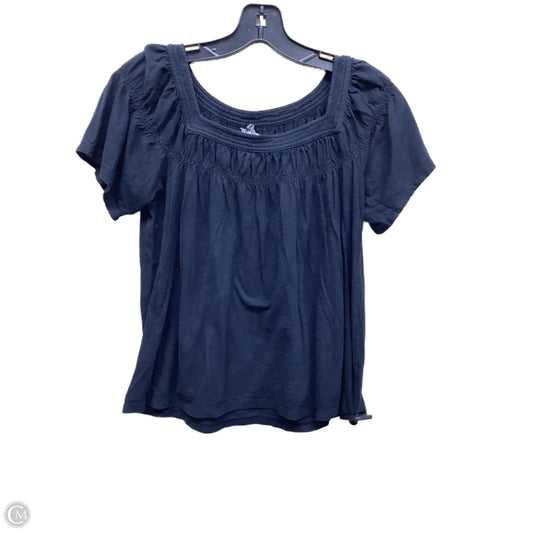 Top Short Sleeve By Anthropologie In Black, Size: Sp