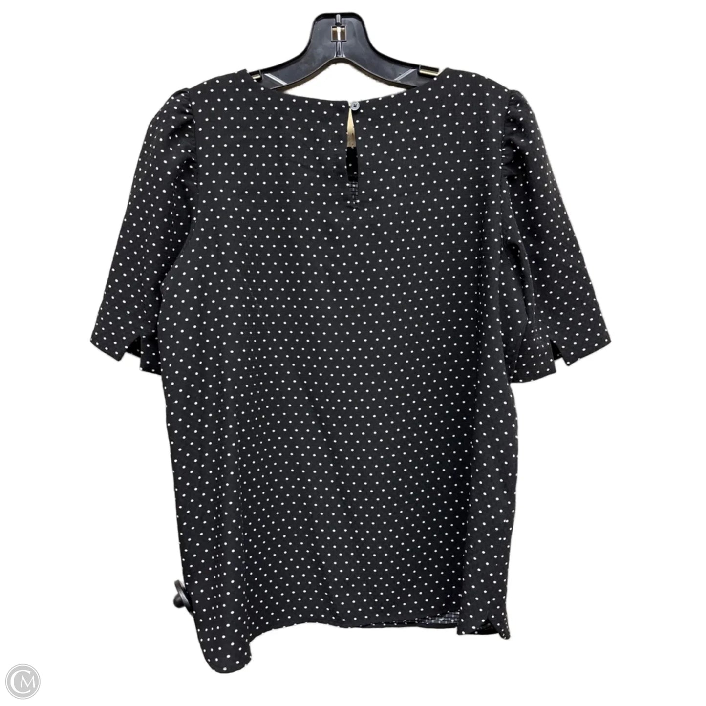 Top Short Sleeve By Loft In Polkadot Pattern, Size: Mp
