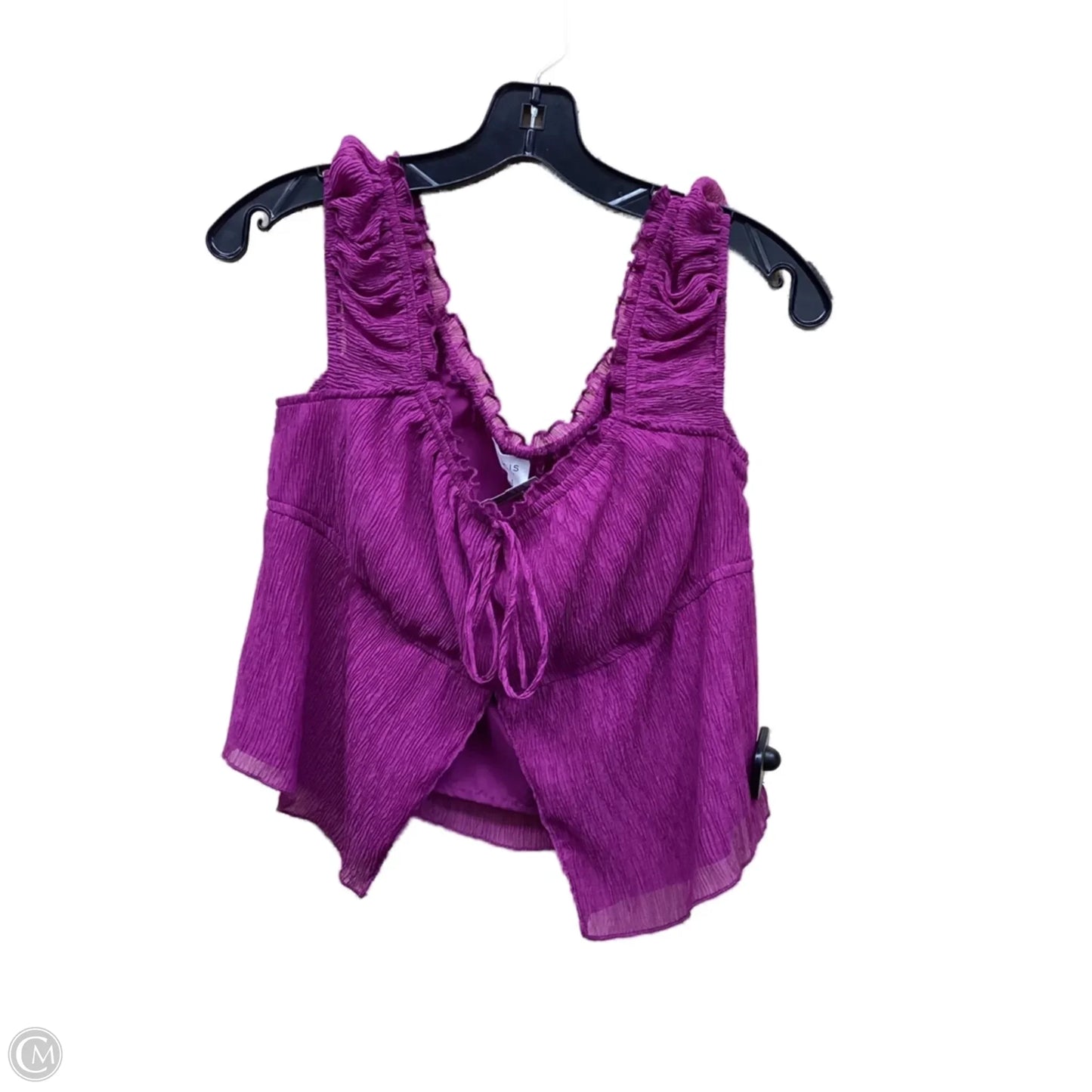 Top Short Sleeve By Le Lis In Purple, Size: L