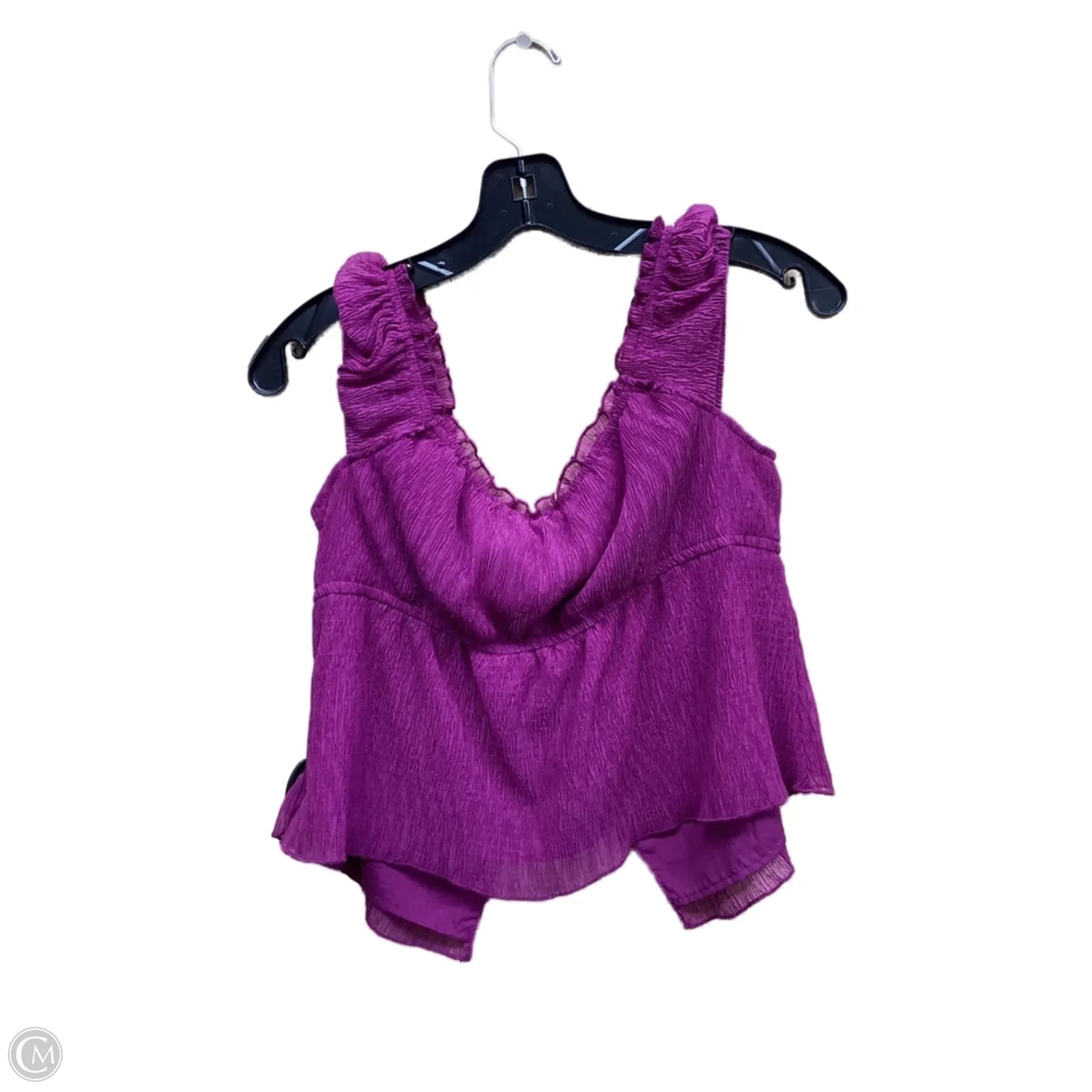 Top Short Sleeve By Le Lis In Purple, Size: L