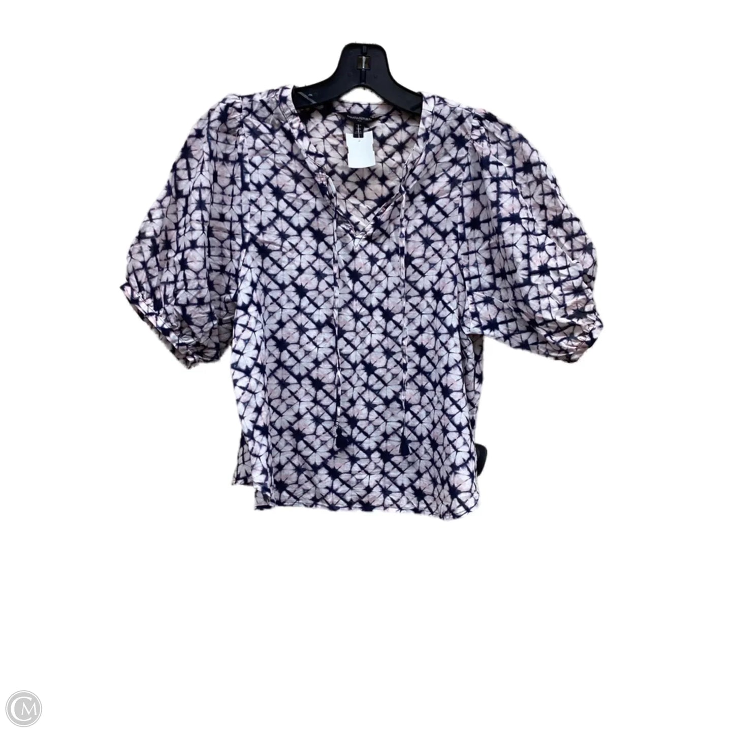Top Short Sleeve By Banana Republic In Tie Dye Print, Size: Xs
