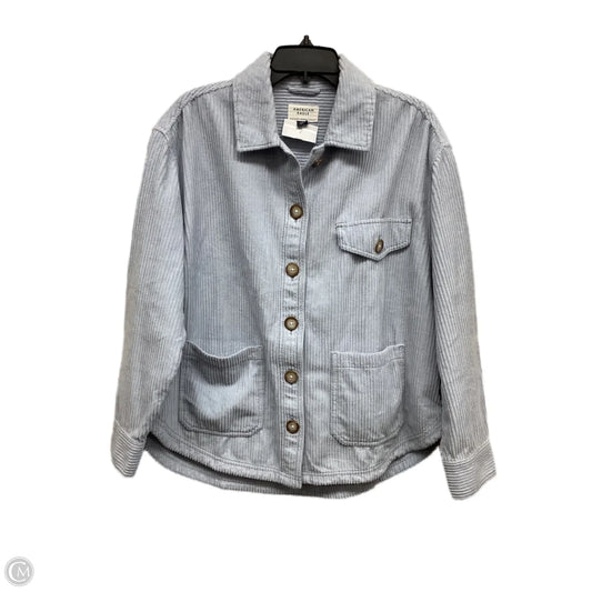 Jacket Fleece By American Eagle In Blue, Size: L