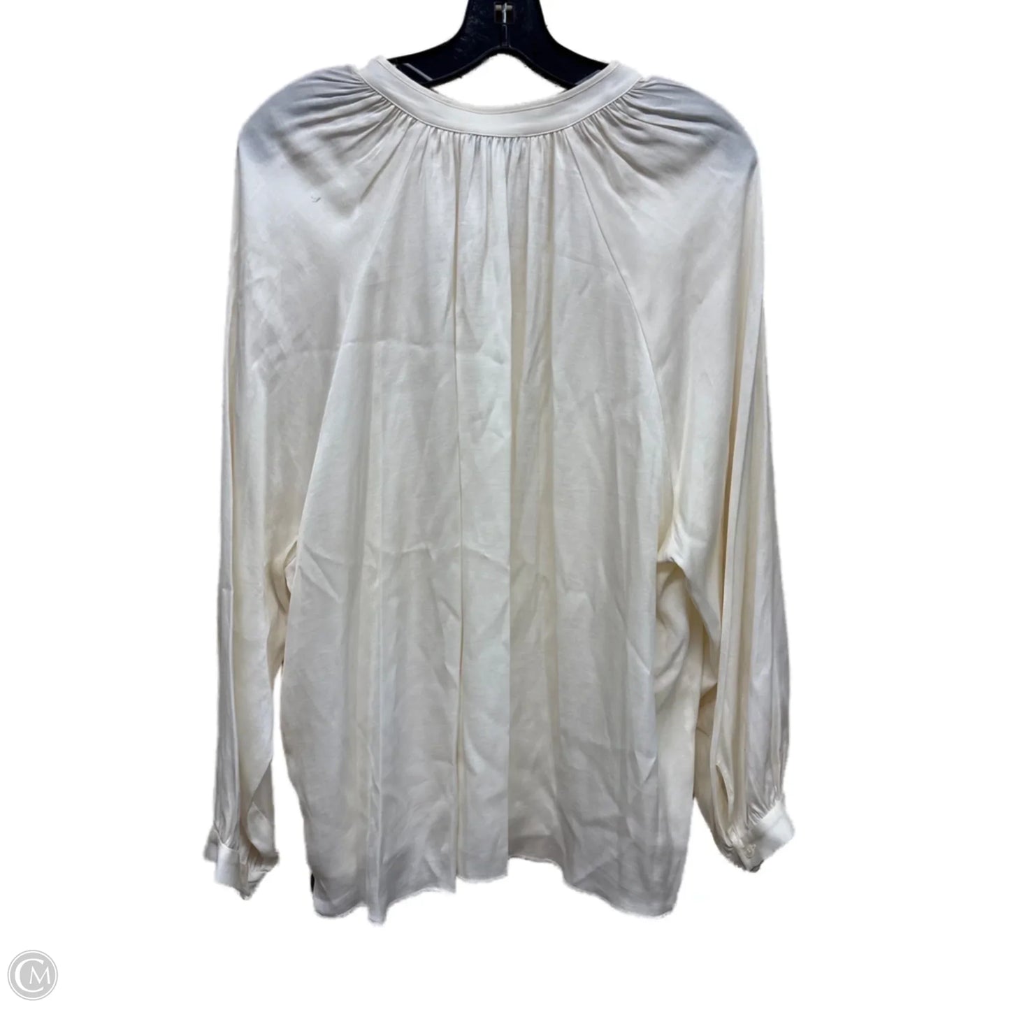 Top Long Sleeve By Nordstrom In Cream, Size: Xl
