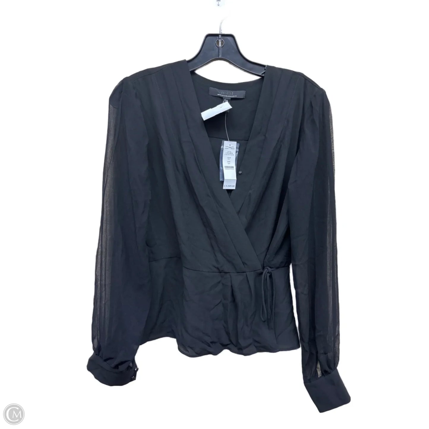 Top Long Sleeve By White House Black Market In Black, Size: Xs