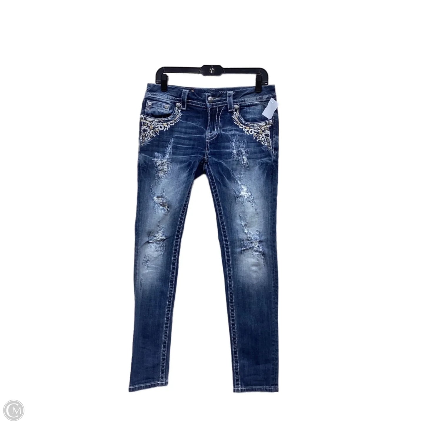 Jeans Skinny By Miss Me In Blue Denim, Size: 6