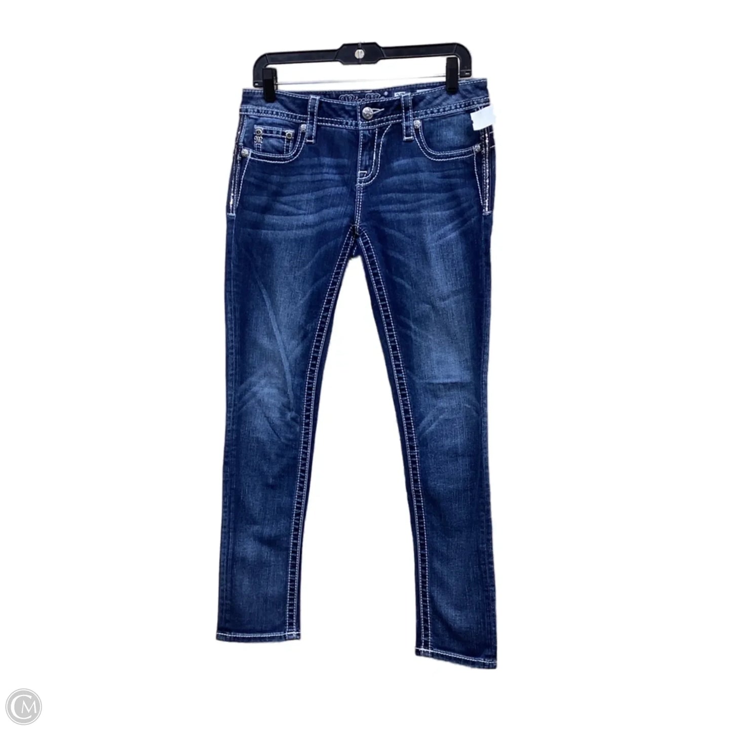 Jeans Skinny By Miss Me In Blue Denim, Size: 4