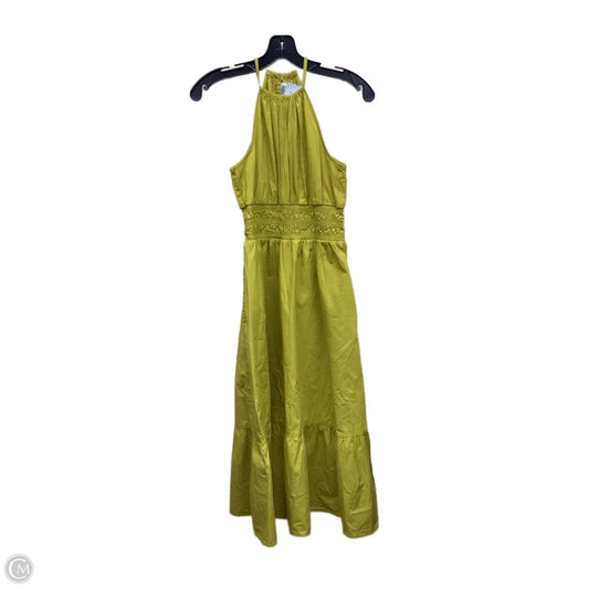Dress Casual Midi By A New Day In Yellow, Size: Xs