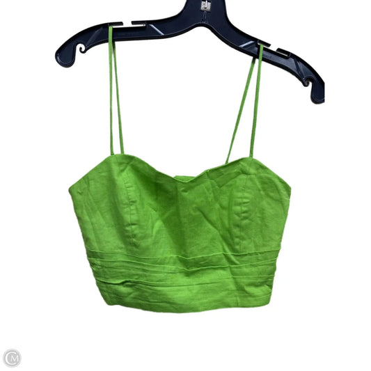 Top Sleeveless By Zara In Green, Size: S