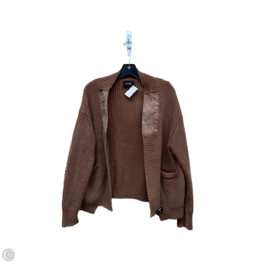 Sweater Cardigan By Clothes Mentor In Brown, Size: S