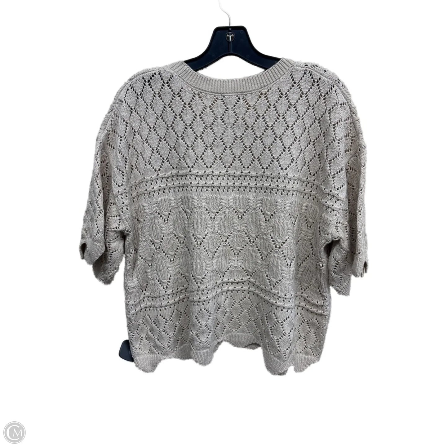 Sweater Short Sleeve By Splendid In Beige, Size: L