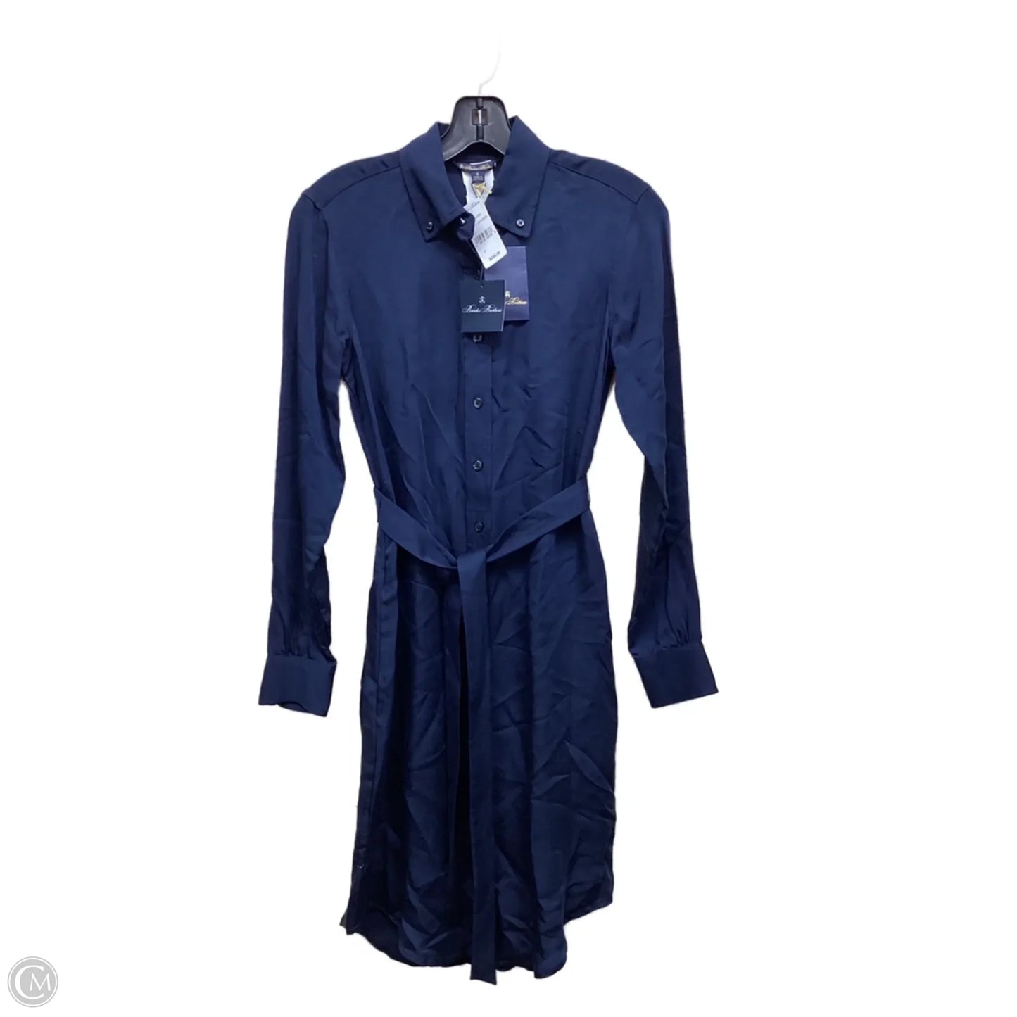 Dress Casual Midi By Brooks Brothers In Navy, Size: 0