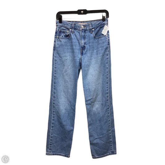 Jeans Straight By Levis In Blue Denim, Size: 24