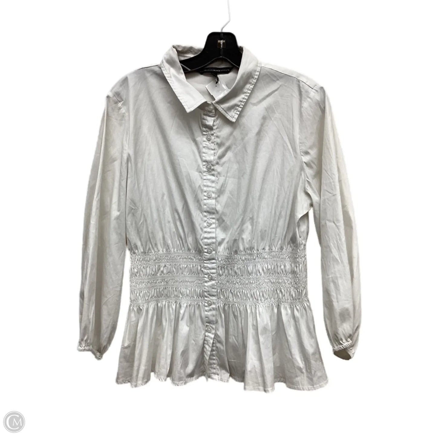 Top Long Sleeve By White House Black Market In White, Size: L