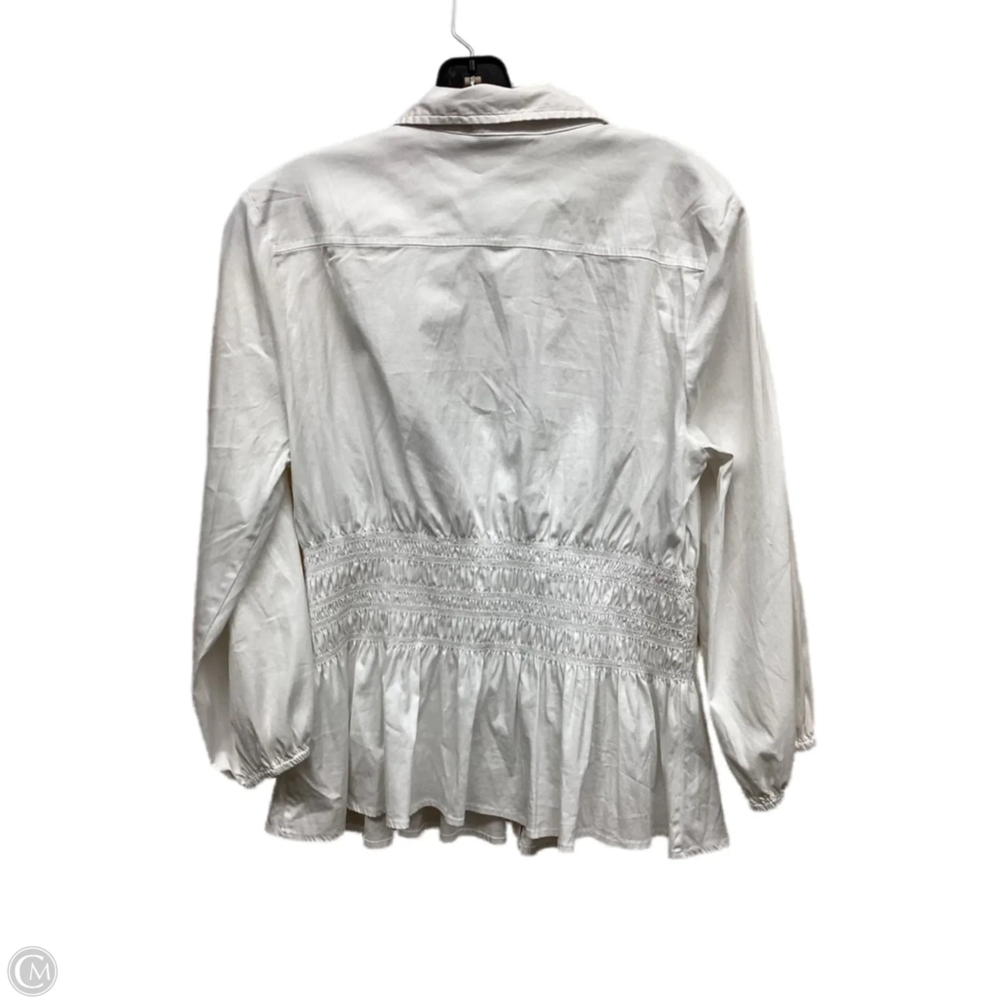 Top Long Sleeve By White House Black Market In White, Size: L
