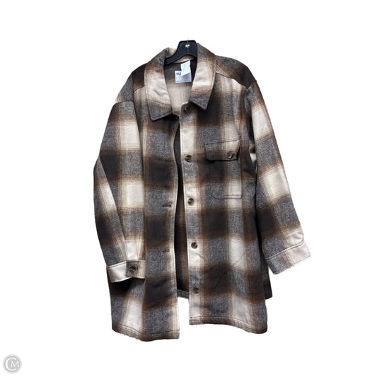 Jacket Shirt By Old Navy In Brown, Size: 3x