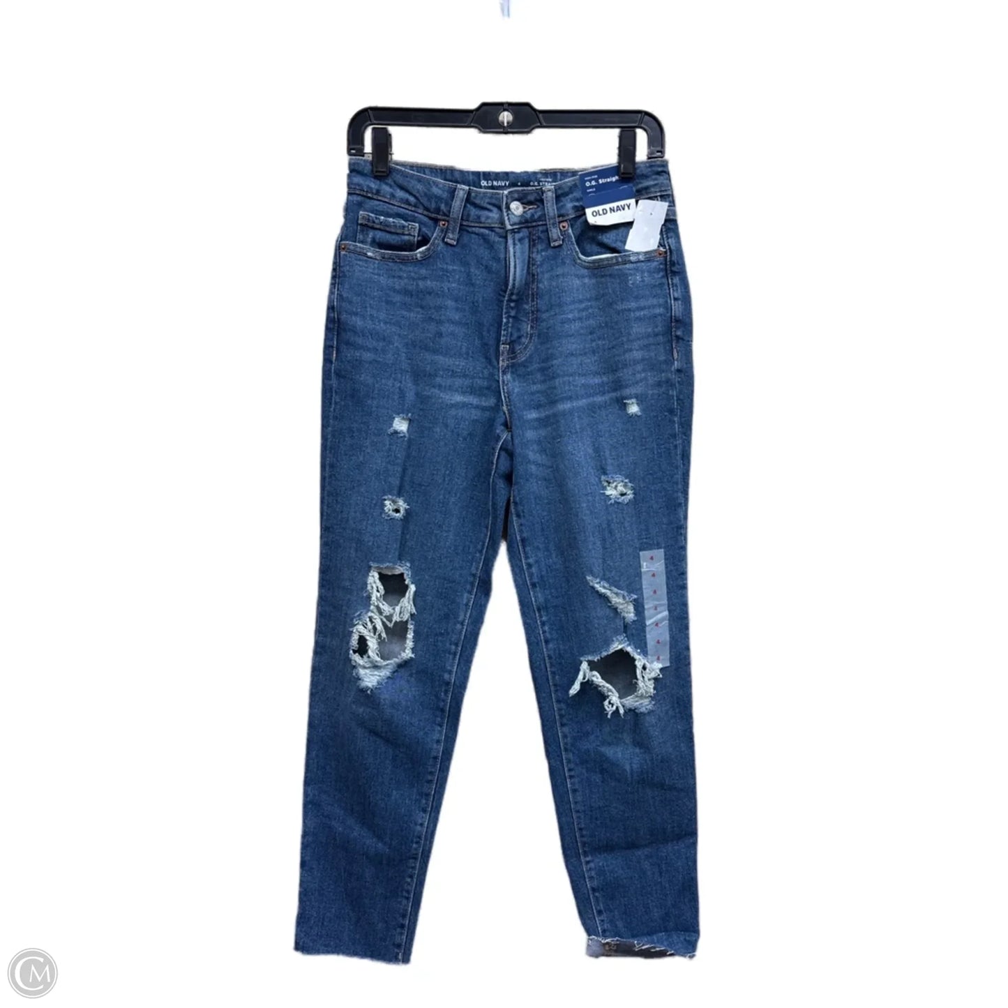 Jeans Straight By Old Navy In Blue Denim, Size: 4