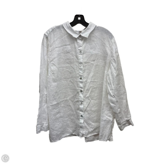 Top Long Sleeve By J. Jill In White, Size: Xl