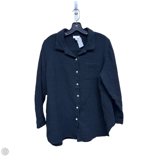 Top Long Sleeve By J. Jill In Black, Size: Xlp