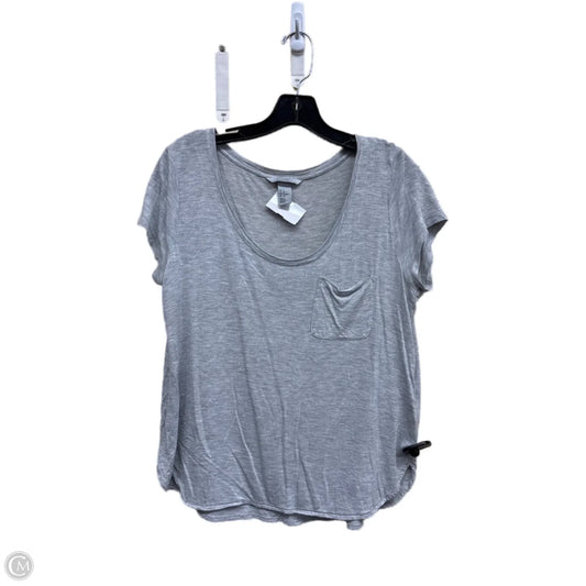 Top Short Sleeve By H&m In Grey, Size: M