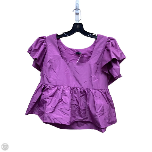 Top Short Sleeve By Express In Purple, Size: M