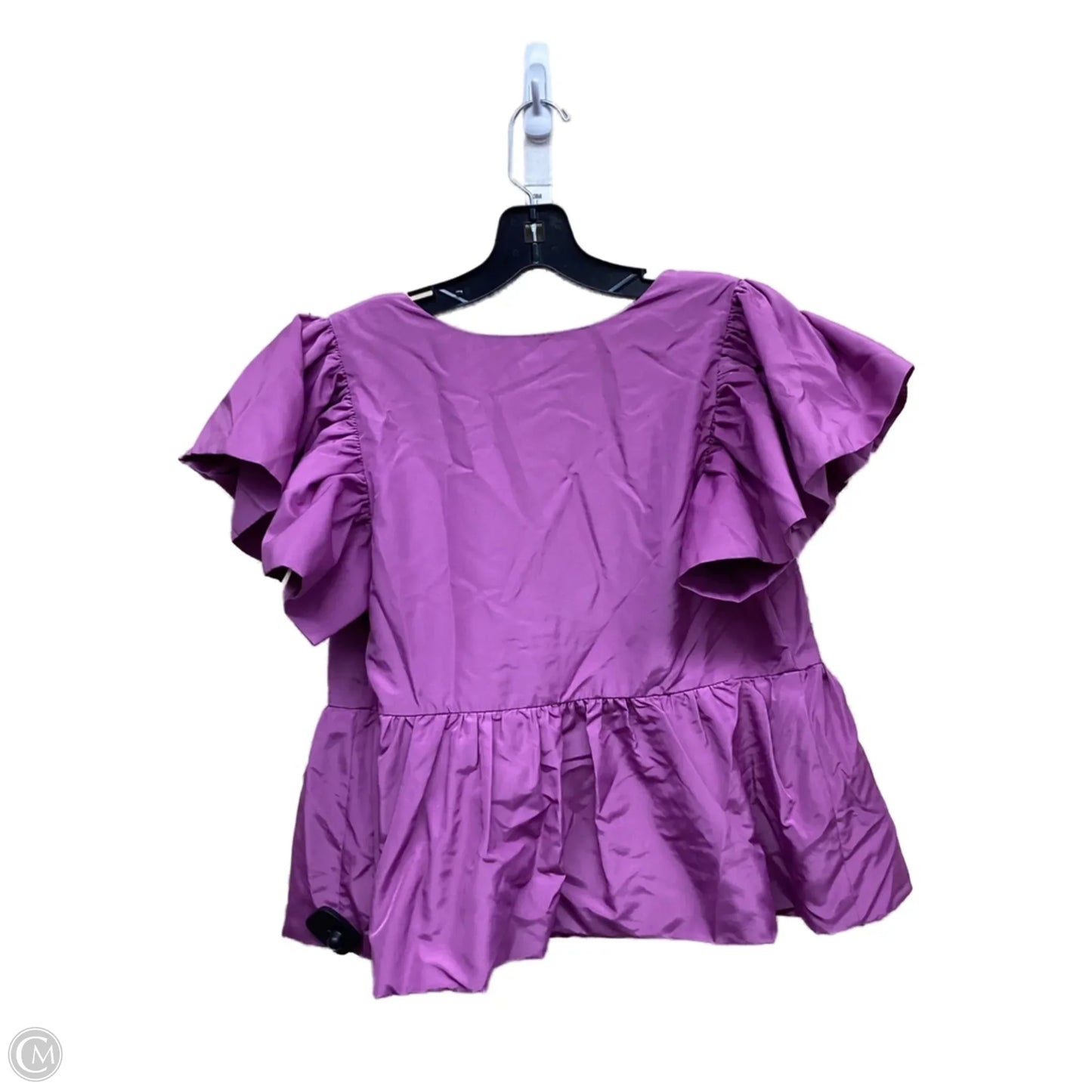 Top Short Sleeve By Express In Purple, Size: M