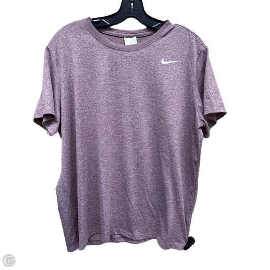 Athletic Top Short Sleeve By Nike Apparel In Purple, Size: Xl