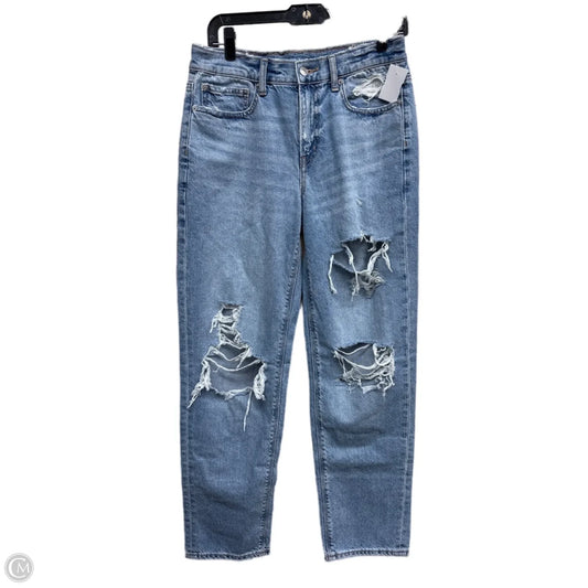 Jeans Straight By American Eagle In Blue Denim, Size: 6