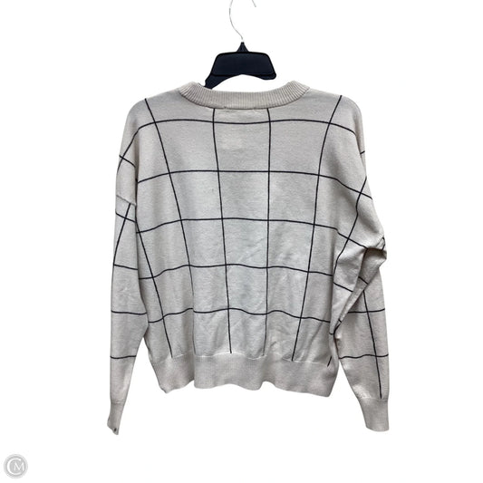 Top Long Sleeve By Tahari By Arthur Levine In Checkered Pattern, Size: M