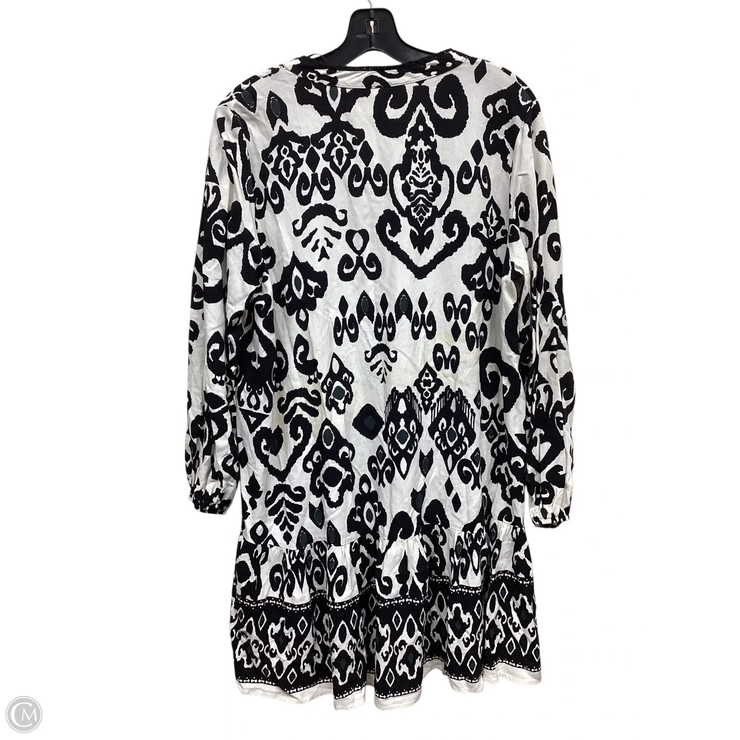 Dress Casual Short By Zara In Black & Cream, Size: L