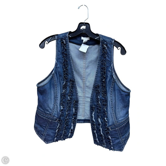 Vest Other By Chicos In Blue Denim, Size: S