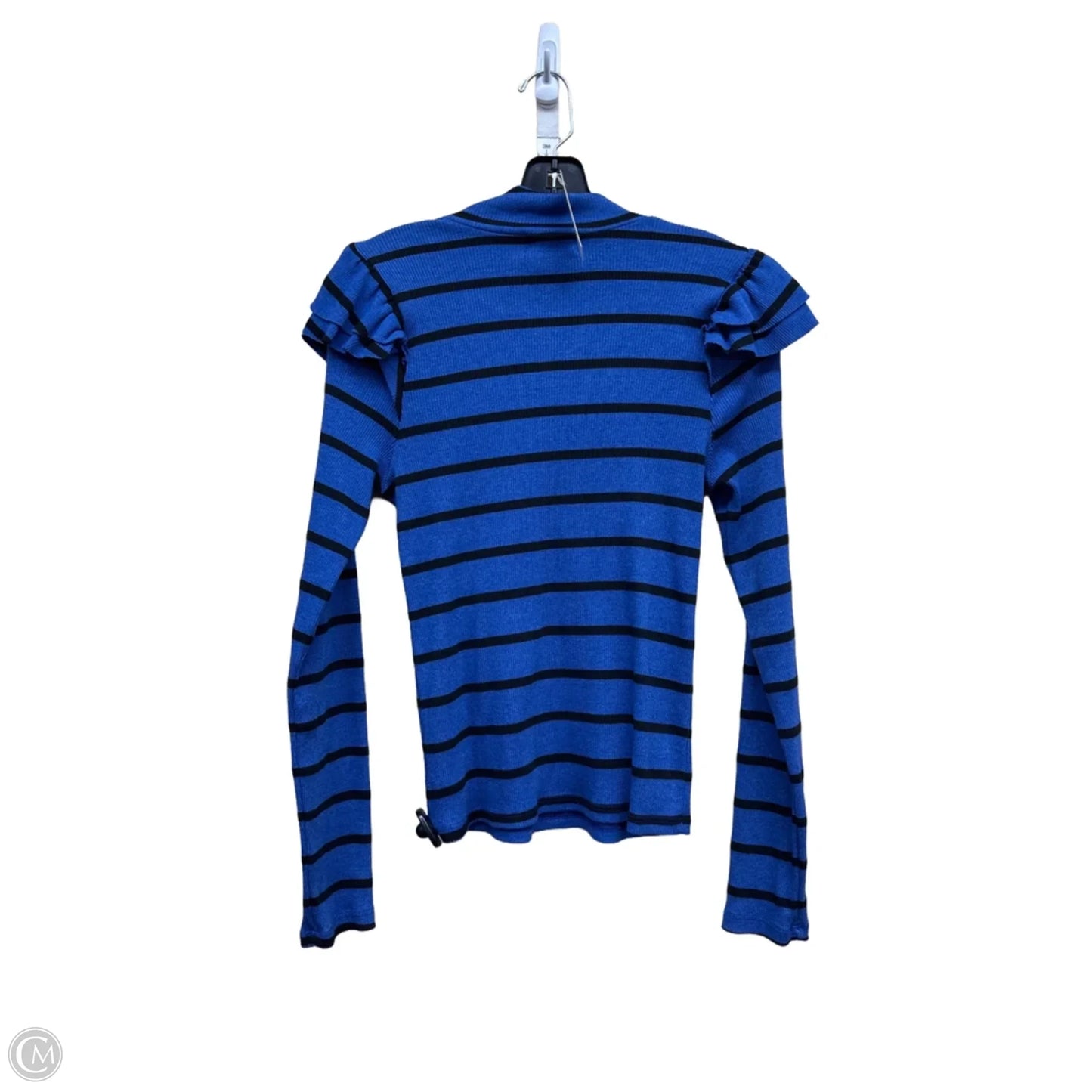 Top Long Sleeve By Anthropologie In Striped Pattern, Size: M
