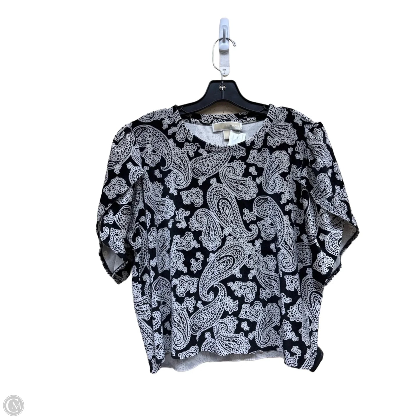 Top Short Sleeve By Michael By Michael Kors In Paisley Print, Size: Xl