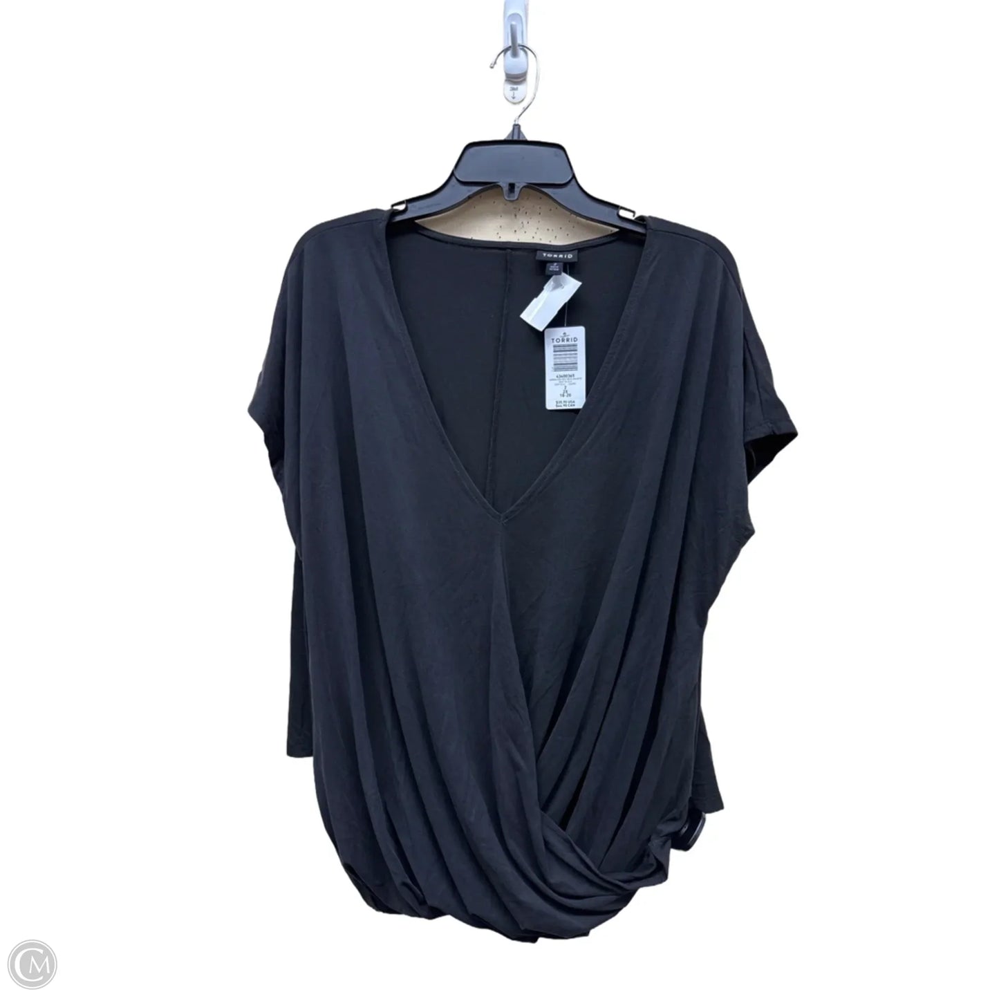 Top Short Sleeve By Torrid In Black, Size: 2x