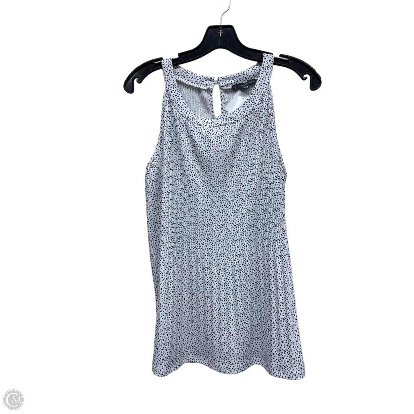 Top Sleeveless By Adrianna Papell In Black & White, Size: M