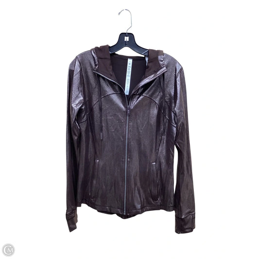 Athletic Jacket By Lululemon In Brown, Size: 12