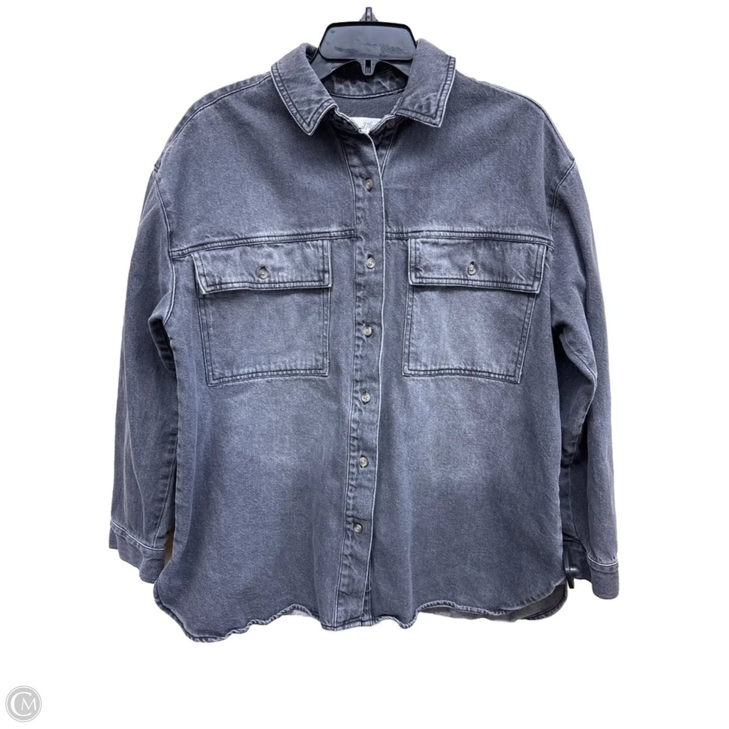 Jacket Denim By Universal Thread In Black Denim, Size: M