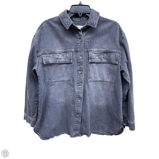 Jacket Denim By Universal Thread In Black Denim, Size: M