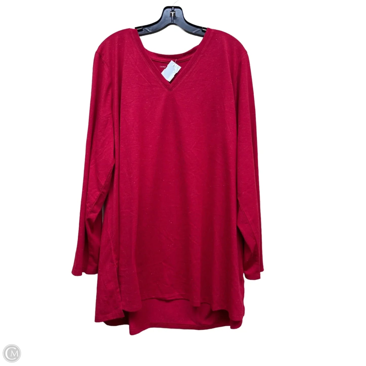 Top Long Sleeve By Lane Bryant In Red, Size: 22