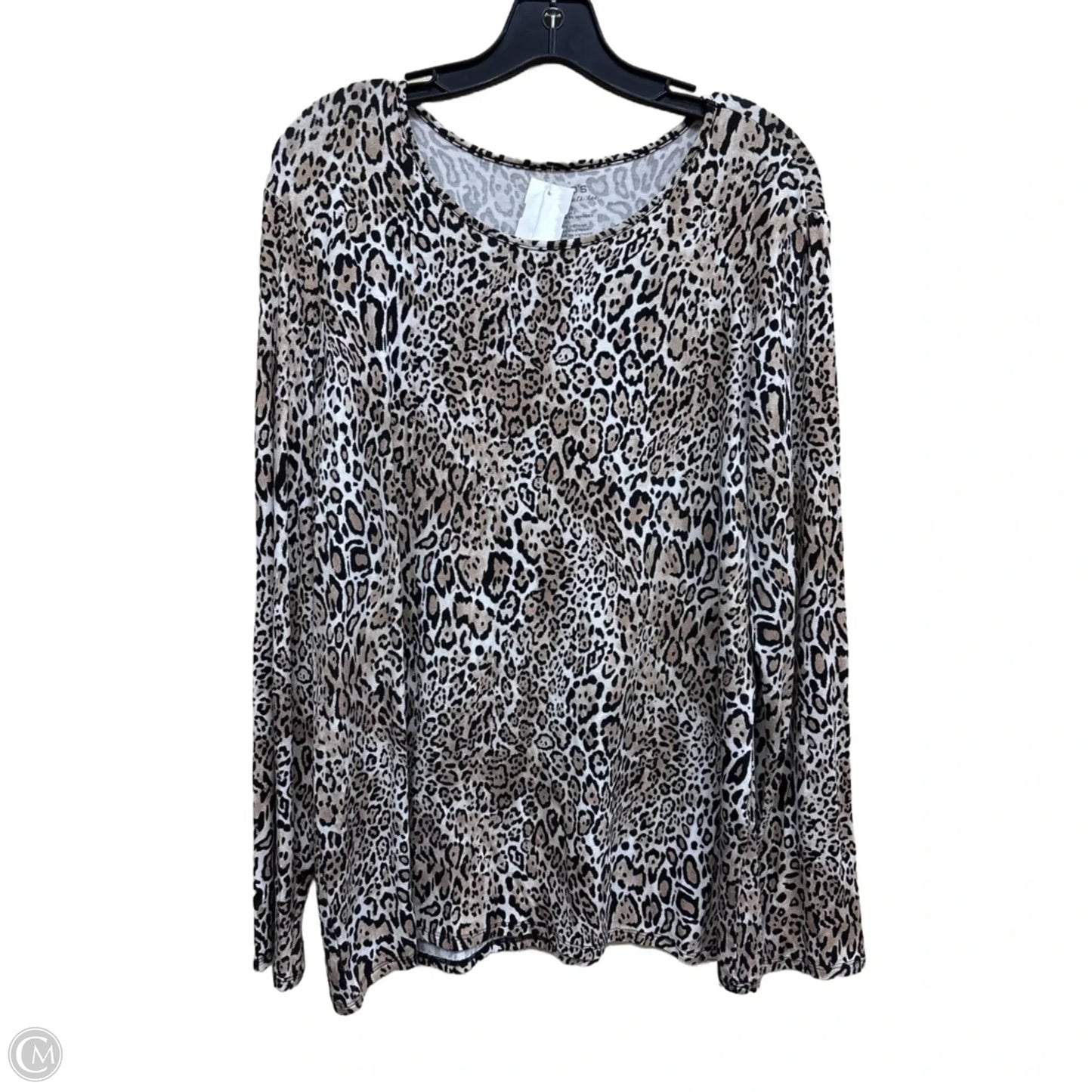 Top Long Sleeve By Chicos In Animal Print, Size: M