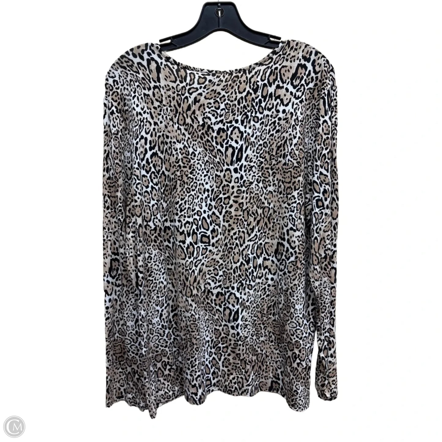 Top Long Sleeve By Chicos In Animal Print, Size: M