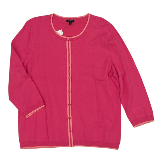 Sweater Cardigan By Talbots In Pink, Size:Xl
