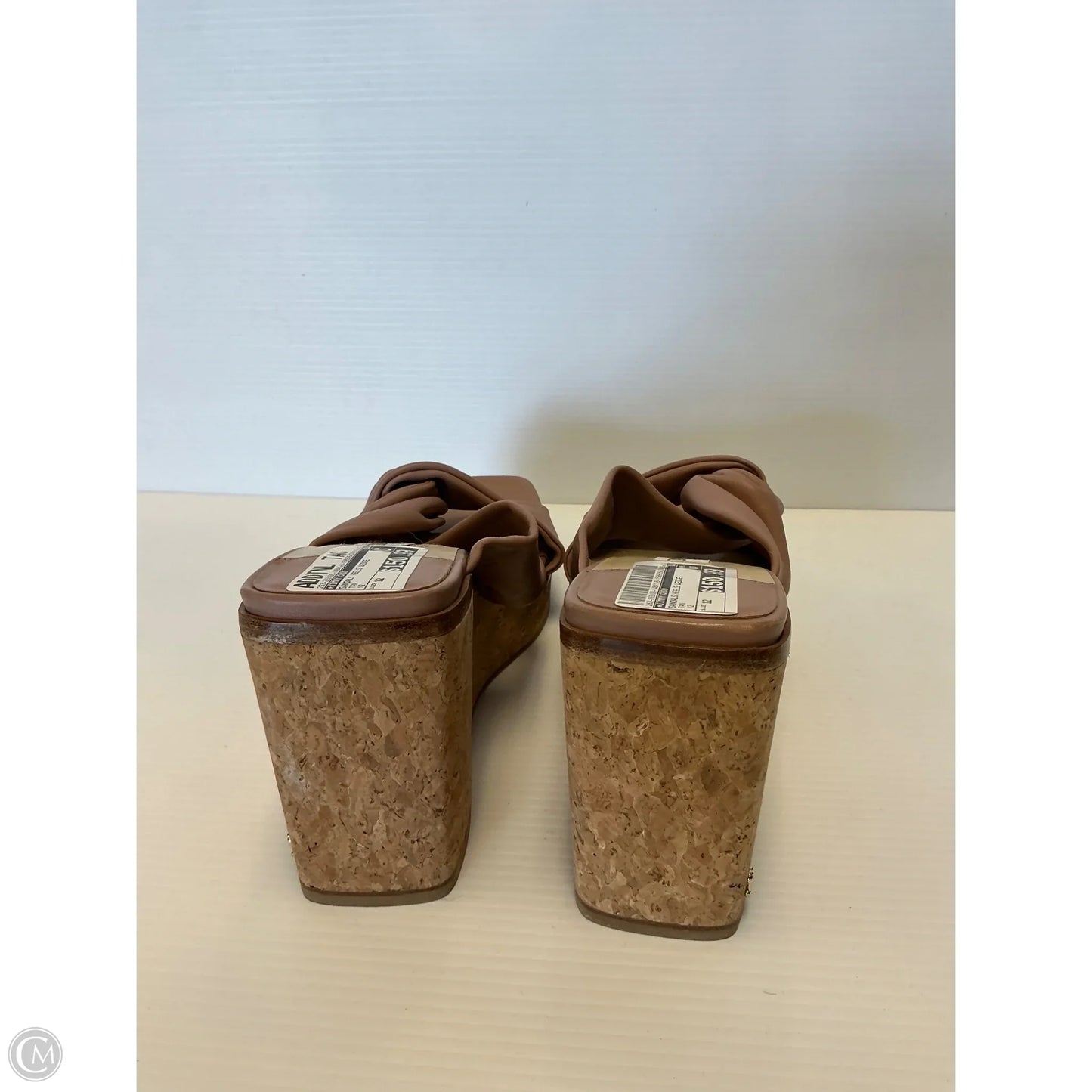 Sandals Heels Wedge By Jimmy Choo In Tan, Size: 12