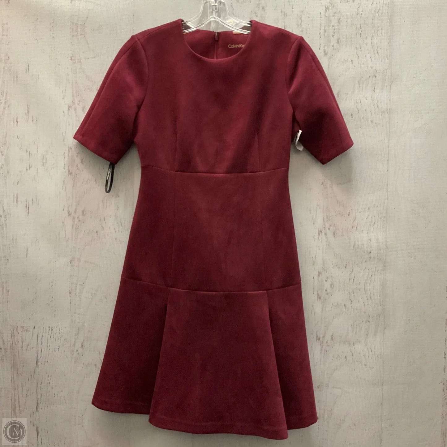Dress Casual Short By Calvin Klein In Maroon, Size: 4