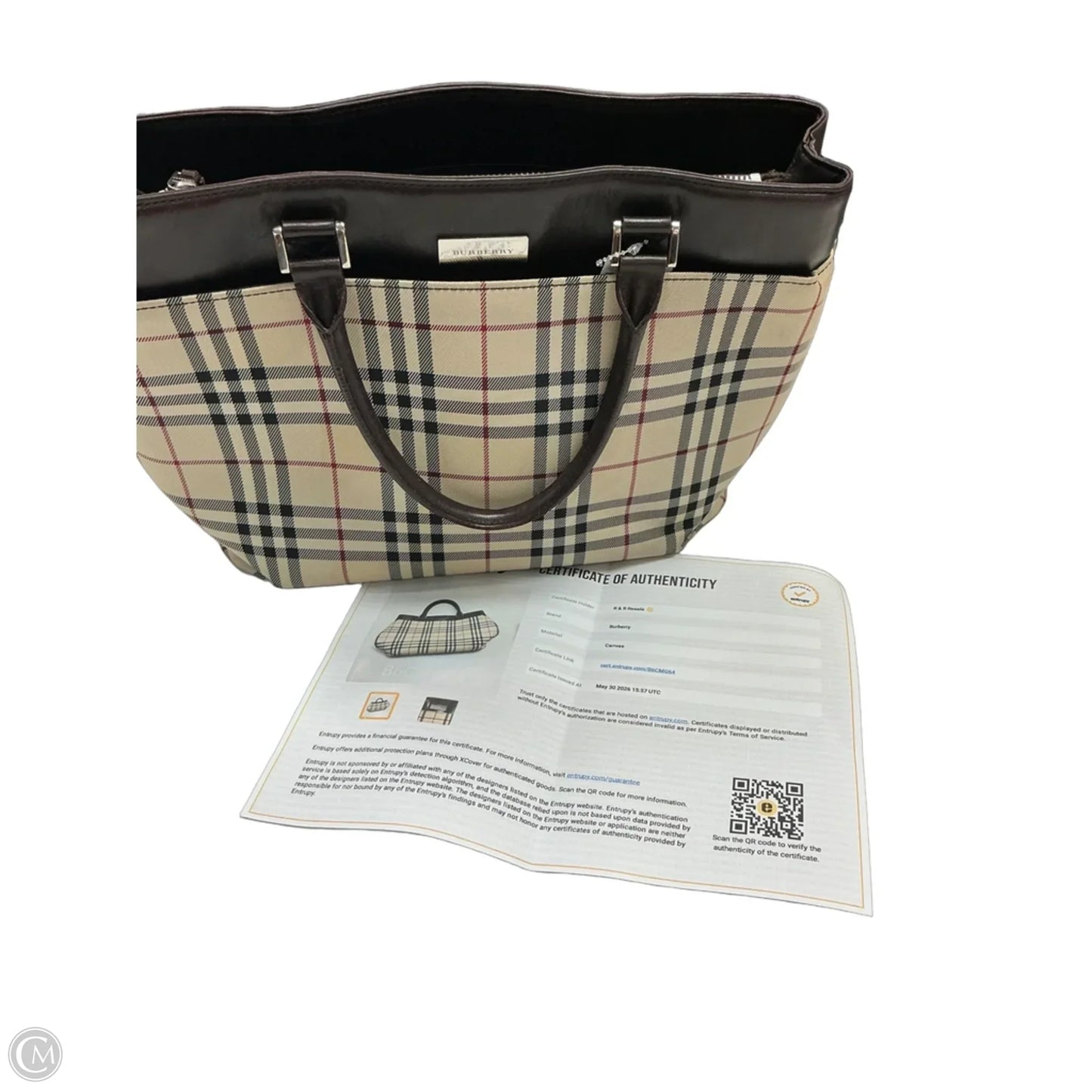 Handbag Luxury Designer By Burberry, Size: Large