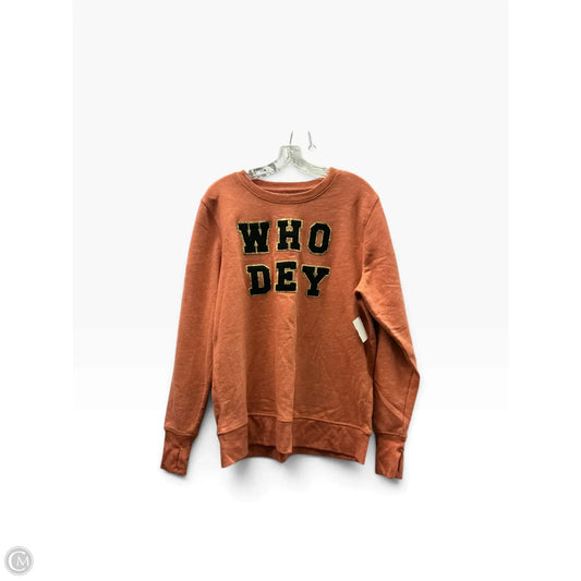 Sweatshirt Crewneck By Tek Gear In Orange, Size: Xl