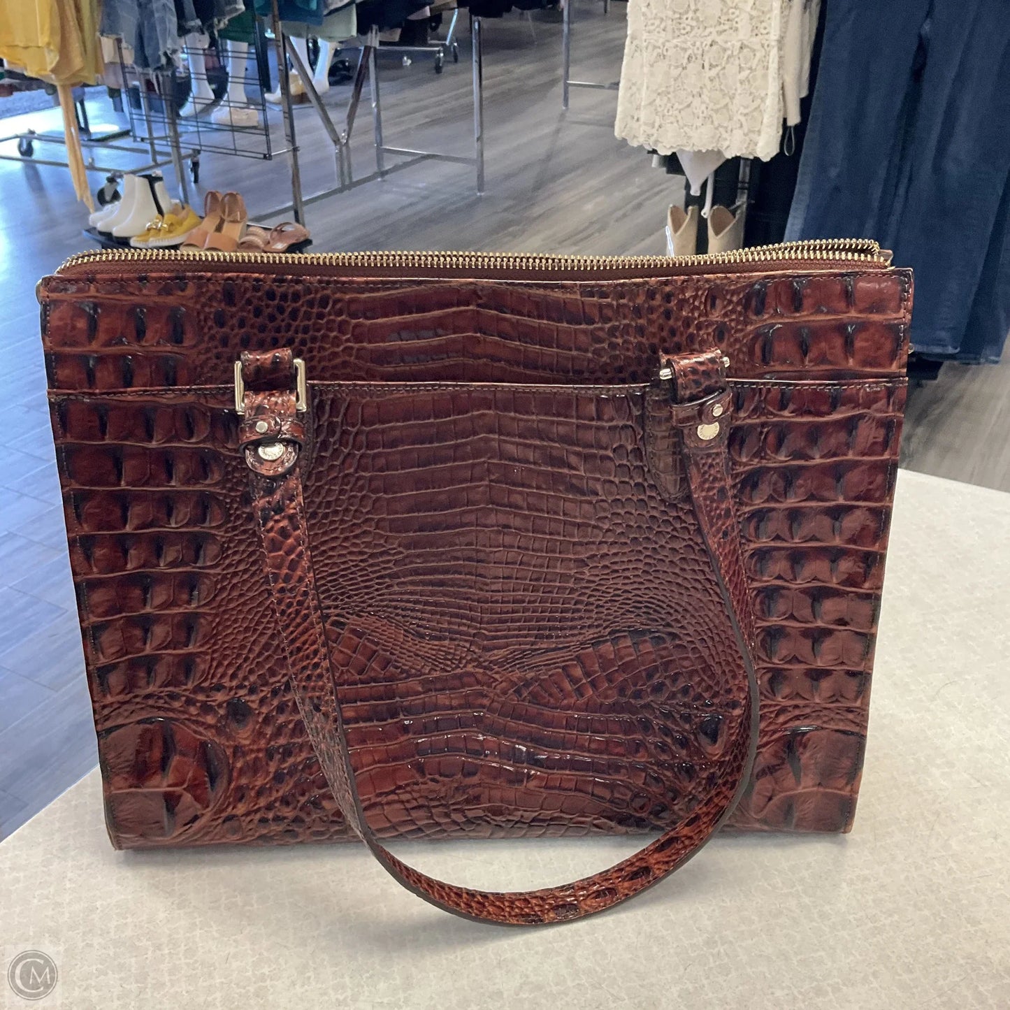 Handbag Designer By Brahmin, Size: Large
