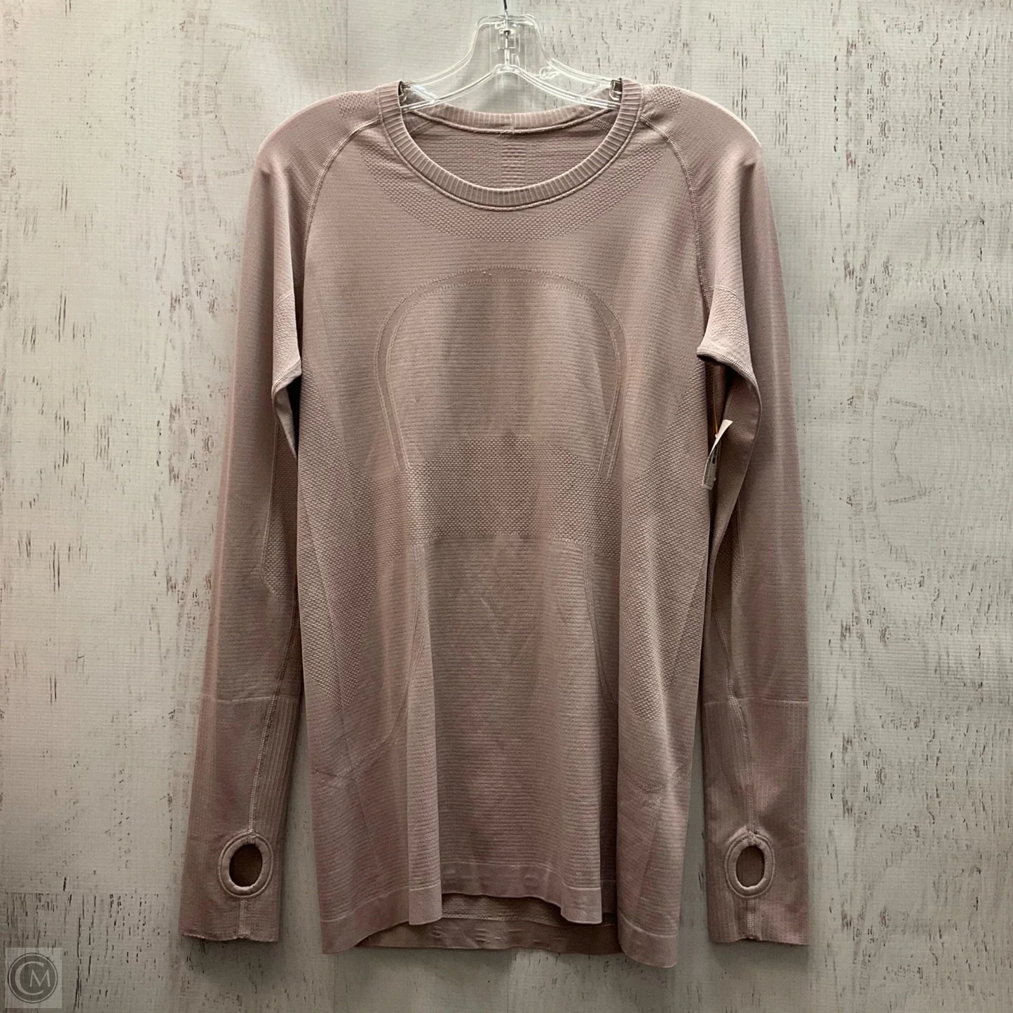Athletic Top Long Sleeve Crewneck By Lululemon In Pink, Size: M