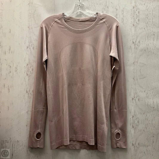 Athletic Top Long Sleeve Crewneck By Lululemon In Pink, Size: M
